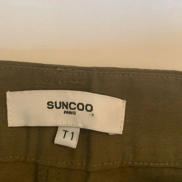 Suncoo Paris high rise lightweight pants. Army green size small, casual - Picture 4 of 9